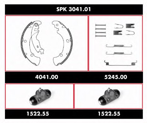 REMSA SPK 3041.01 Brake Set, drum brakes